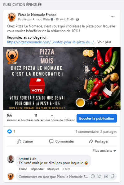 Gamification marketing facebook pizzalenomade.com